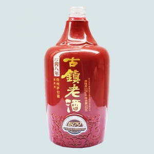 烤花噴釉玻璃酒瓶